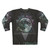 Celestial Moon Sweatshirt with Geometric Space Design - Back