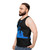 Blue abstract art unisex tank top - men side