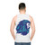 Blue Unisex Tank Top with Legendary Animal Power Design - men back