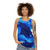 Blue jellyfish unisex tank top - women