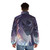A person wearing the Cosmos Puffer Jacket, a space-inspired puffer jacket with a focus on cosmic design. - men back