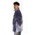 A person wearing the Cosmos Puffer Jacket, a space-inspired puffer jacket with a focus on cosmic design. - men side left