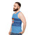 Blue Fiji flag masi tapa unisex tank top - men side