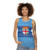 Blue Fiji flag masi tapa unisex tank top - women