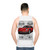 Unisex tank top with illustration of a classic Ferrari Dino sports car - men back