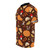 A t-shirt featuring a digital art design of an autumnal nature pattern with leaves, berries, pumpkins, and other fall elements. - men left