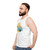 Blue and Yellow Travel Lifestyle Hobbies Unisex Tank Top - men side