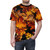 Autumn foliage t-shirt featuring a vibrant, colorful design of fall leaves and foliage - men front