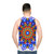 Vibrant circles and mandala pattern unisex tank top - men back