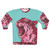 Magenta tiger graphic printed on sweatshirt