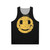 Unisex tank top with abstract music and smile design