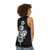 Unisex tank top featuring surrealist "Music of the Mind" design - women back