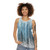 Grunge Turquoise Misty Forest Unisex Tank Top - women