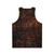 Grunge bronze tribal ethnic pattern unisex tank top - Back