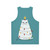 Grumpy Christmas Cat Unisex Tank Top - Back