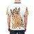 Illustration of two cartoon German shepherd dogs on a t-shirt - men back