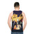 Grim Fandango unisex tank top with high contrast pixel art design - men back