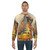 Slash Electric Guitar Sweatshirt with Watercolor Guitar Artwork - men