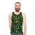 Green watercolor bats printed on a unisex tank top - men