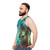 Green Galaxy Unisex Tank Top with Nebula and Tarantula Nebula Designs - men side