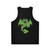 Green dragon unisex tank top design - Back