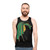 Green dragon art unisex tank top - men