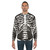 Skeleton rib cage design printed on a black sweatshirt - men