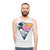 Unisex great wave pattern tank top - men