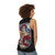 Grateful cats and roses graphic on a unisex tank top - women back