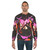 Mileena from Mortal Kombat fighting game character portrait on pink grunge sweatshirt - men