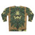 Green Man Sweatshirt with Intricate Ornate Design - Back