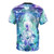 Colorful psychedelic t-shirt design featuring a trippy observer of the sky by artist Cameron Gray - Back