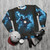 Moonshine sweatshirt featuring a night sky with galaxies, planets, and stars - flat lay