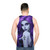 Goth-inspired purple unisex tank top - men back