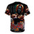 Retro horror arcade shooter zombie t-shirt with Japanese-inspired artwork - Back