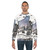Cozy fog sweatshirt with watercolor landscape and surreal nature design - men