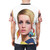 Retro 1960s fashion inspired Twiggy-style graphic t-shirt - men back