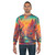 Colorful sweatshirt featuring a city of monkeys design - men