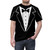 Tuxedo-inspired graphic t-shirt featuring a retro college humor design inspired by the iconic film Animal House - men front