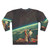 Retro space couple love sweatshirt design with digital collage - Back