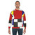 Geometric Mondrian-style abstract pattern sweatshirt - men