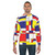 Mondrian-inspired abstract geometric sweatshirt with bold primary color blocks - men