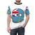 Tuvalu Countryball Design T-Shirt - men front