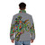 Motocross puffer jacket with vibrant colors and freestyle design - men back