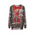 Samurai Sweatshirt with Katana and Cherry Blossoms - hanging