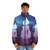 A puffer jacket featuring a design inspired by the Megaman Starforce video game series - men front