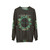 Midkorg Crisis Techno Sweatshirt with Leaves and Plants Design - hanging
