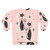 Retro mid century cat sweatshirt in warm pink with stars and diamonds - Back