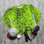 Lime snakeskin pattern sweatshirt - flat lay