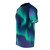 Mesmerizing aurora borealis northern lights design on a high-quality t-shirt - men left